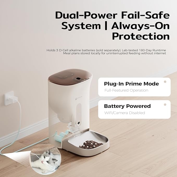 Automatic Cat Feeder with 2K HD Camera: 5G WiFi Automatic Dog Feeder with Night Vision,Cat Food Dispenser with APP,Pet Automatic Feeders Real-Time Video and Voice Call,Detachable for Easy Clean,F1 PRO