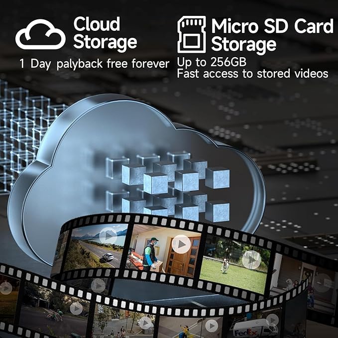 Rraycom 4 Pack Security Cameras Wireless Outdoor Solar Powered with AI Detection, 2K Color Night Vision Security Camera with 2 Way Audio, Alexa, No Monthly Fee, Spotlight & Siren, IP65 Waterproof