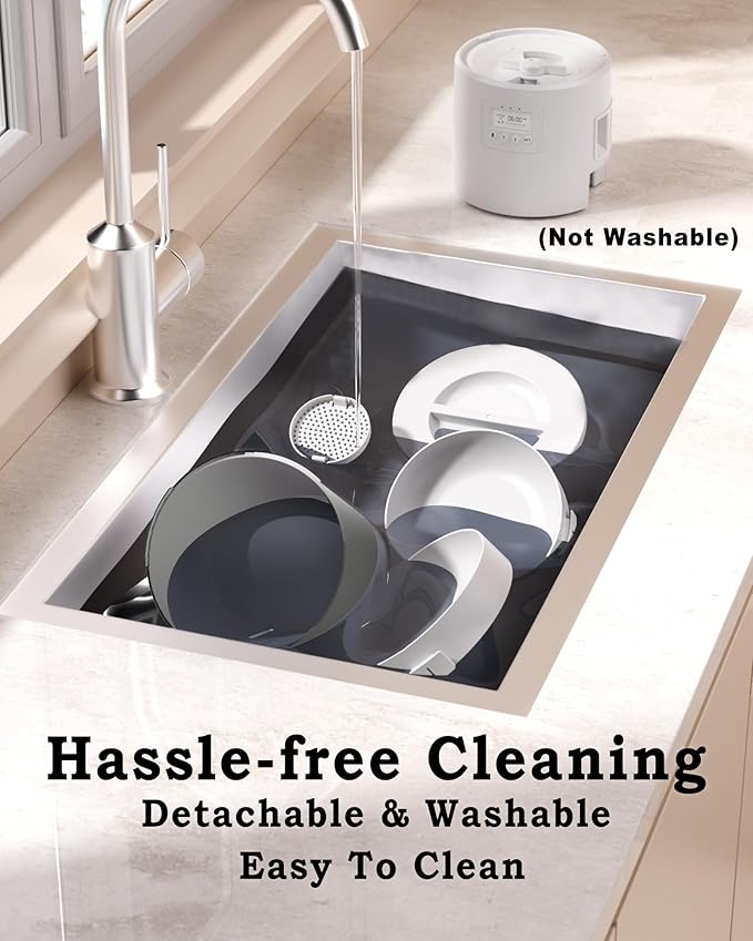 Automatic Dual Cats Feeder 2 Cats,Dual Power,Flexible Schedule Timer,6 Meals 12 Portions Per Day (Clear White, ABS Double Bowls)