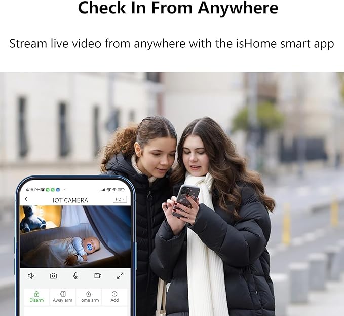 Indoor Security Camera, 1080p HD Dog-Camera, 2.4GHz WiFi Smart Home Security System, with Phone APP Alert, 5pcs Kit (Alarm Camera, Motion/Door Window Sensor, Remote) for Pet/Kid/Home