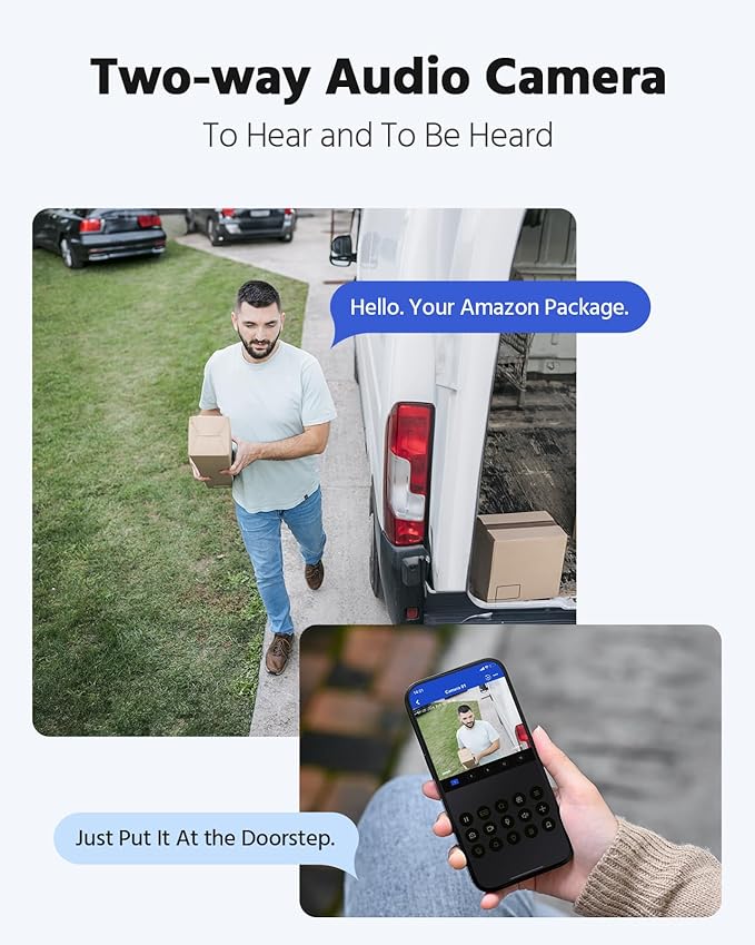 ANNKE 2MP Two-Way Audio Security Camera System, 8CH 3K Lite DVR, 4pcs 1080P CCTV White Wired Cams with Color Night Vision, AI Motion Detection, Smart AcuSearch, 2TB HDD for Outdoor Home Surveillance