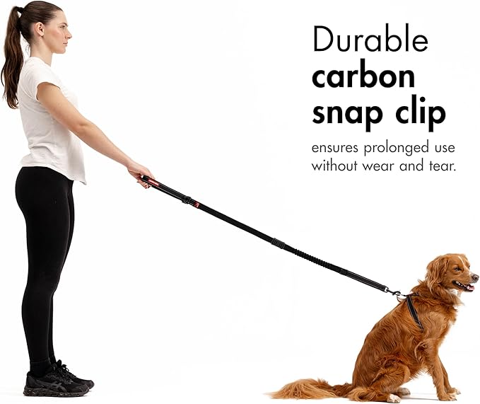 EzyDog Zero Shock Dog Leash - Shock Absorbing Bungee Leash for Dogs That Pull or Excite - Dual Handle and Reflective for Large, Medium, or Small Dogs (48-Inch, Corduroy)