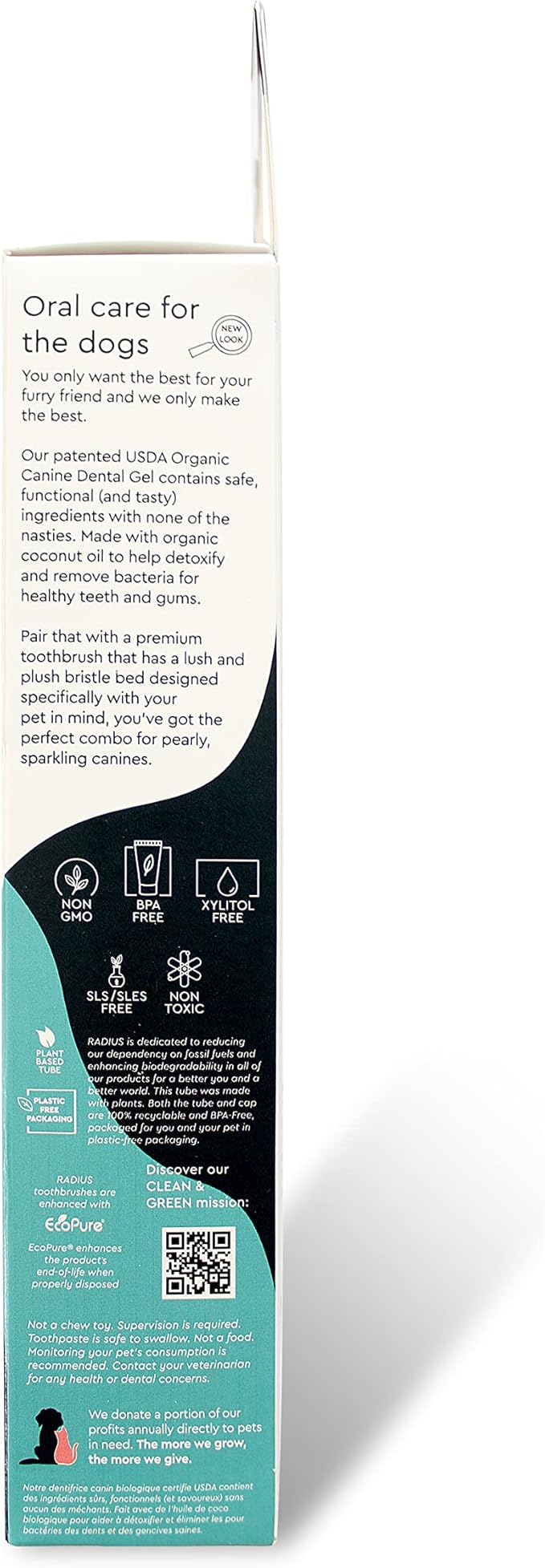 RADIUS USDA Organic Dental Solutions Puppy Kit 2 Units, Kit Includes 1 Dog Toothbrush & 1 0.8oz Toothpaste, Ultra Soft Bristle & Non Toxic Toothpaste for Dogs, Designed to Clean Teeth, Xylitol Free