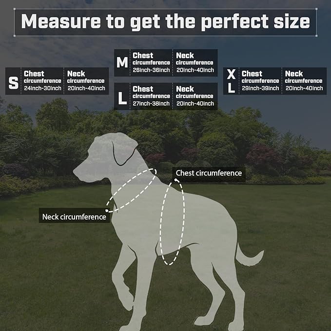 Dog Harness, Dog Harness Medium Sized Dog No Pull with 3 Leash Clips, Easy Control No Throat Reflective Pet Vest Suitable for Training, Traveling and Walking, Black, L