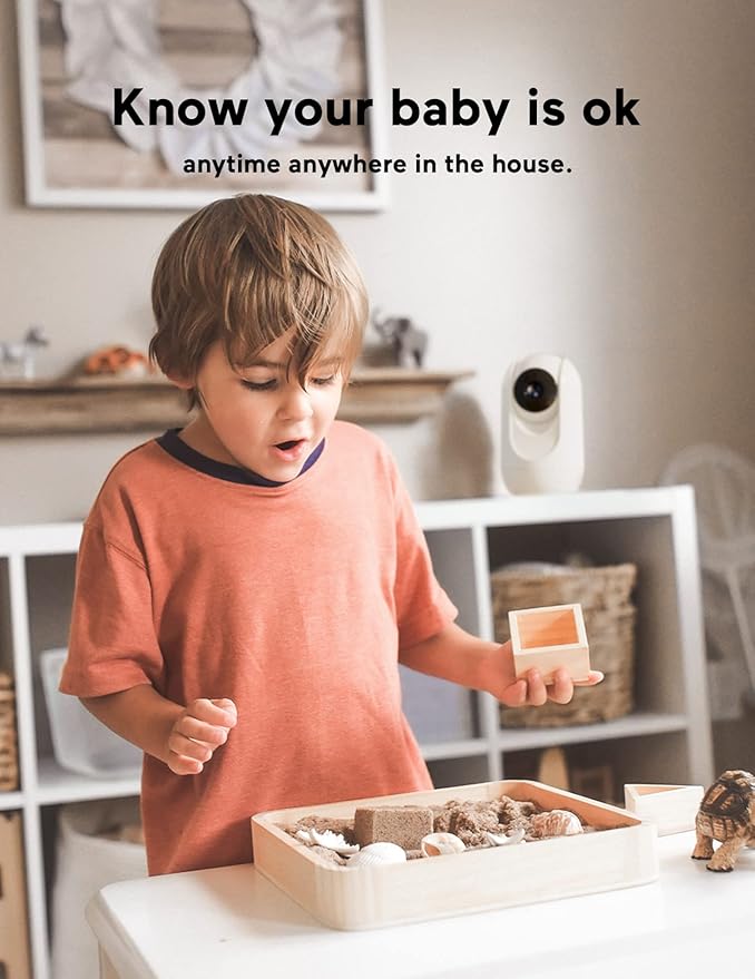 Momcozy Baby Monitor with 2 Cameras 5’’ 1080P Split Screen Video Baby Monitor with Camera and Audio no WiFi for Baby Safety 5000mAh Battery Infrared Night Vision 2-Way Audio 960ft Range Ideal Gift