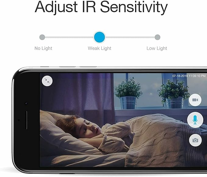 Zmodo 1080p 3pack Mini WiFi Camera, Two-Way Audio, Video Baby Monitor, Black with White, 3 Count (Pack of 1) (ZM-SH75D001-WA-3)