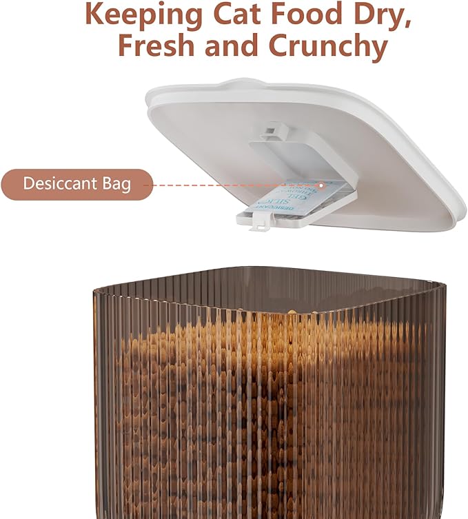 Cat Feeder with Camera, 5L Auto Dog Feeder with Dual Power Supply Pet Feeder for Easy Clean, Cat Food Dispenser for Multiple Pet Detachable (Vedio)