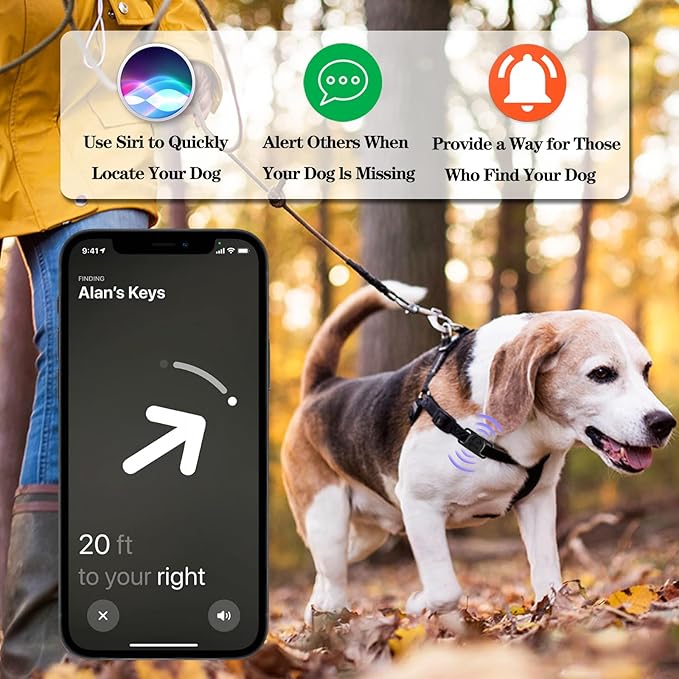 2 Pack Waterproof AirTag Dog Collar Holder Compatible with Apple AirTag, Silicone Hidden Loop Holder for Airtag Tracker, Anti-Lost Dog Collar Air Tag Accessories(Black,Black)