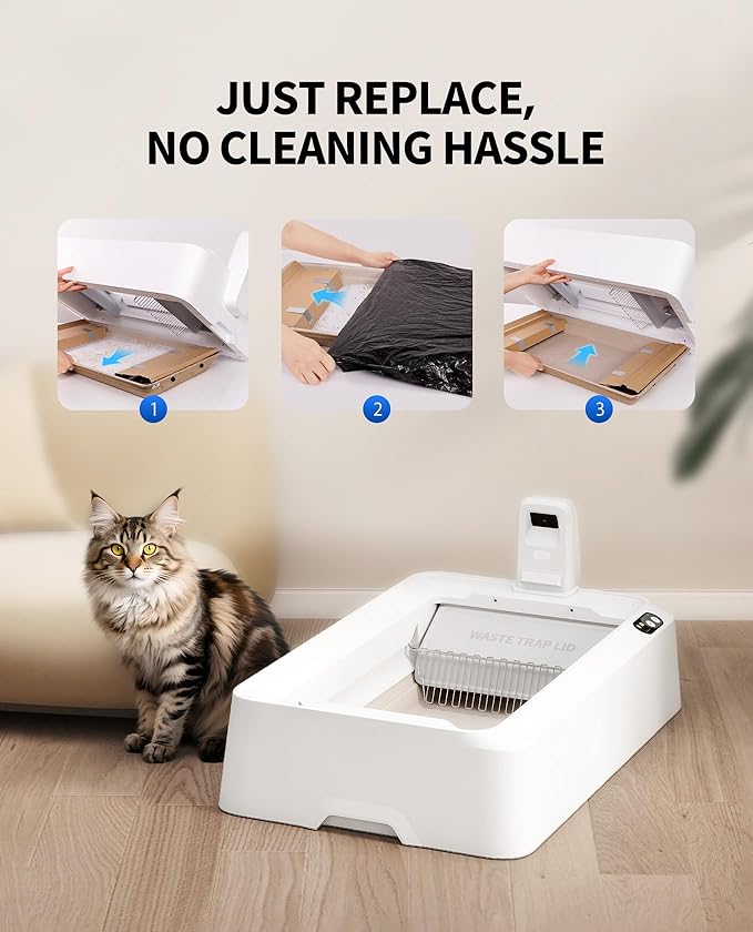 PETKIT Crystal Cat Litter with Tray, Suitable for Purobot Crystal Duo Self Cleaning Cat Litter Box, Dust-Free Mess-Free No Refilling, Odor Control, 4.5lbx4 Packs