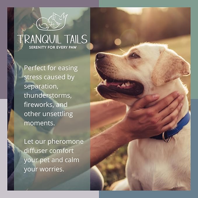 Calming Pheromone Diffuser for Dogs, Anxiety Relief with a Gentle Fragrance, Includes 3 Scented Pads