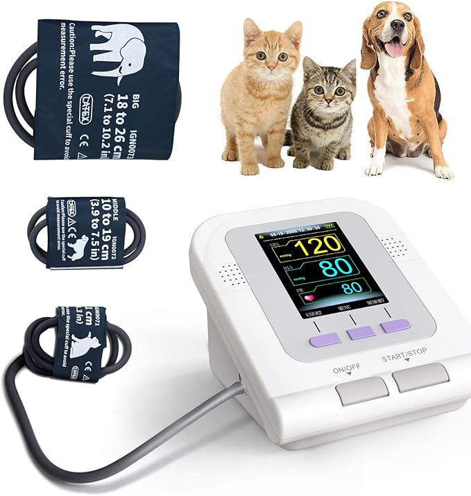 Contec08A Vet Veterinary Animal Use Blood Pressure Monitor 3 Cuffs 6-11CM 10-19CM 18-26 CM