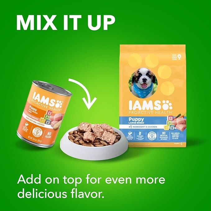 IAMS Proactive Health Large Breed Puppy Food with Real Chicken, 30.6 lb. Bag