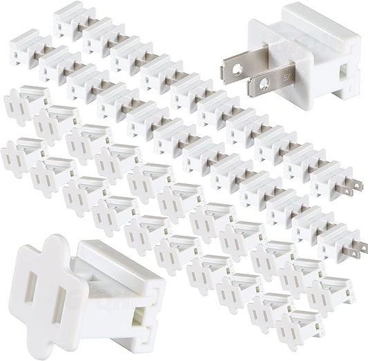Electric Plugs - 26PCS Male and Female Vampire Plug - SPT-1 White for Christmas Light Strings & Lamps and DIY Projects