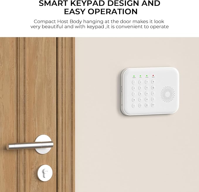 PGST Wireless Home Security System,DIY 4G/WiFi Home Alarm Systems,13 Pieces Kits with DIY Door and Motion Sensors,Phone APP Alerts,Work with Alexa,24/7 Real-time Monitoring for Home,Villa,Kids Safety