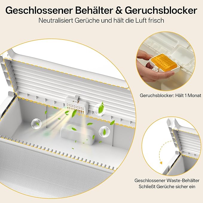 Self Cleaning Cat Litter Box, Open-Top Automatic Litter Box for Multiple Cats, Weight Sensors Safety Protection, Smart APP Control, Odor Control, Works with Clumping/Bentonite/Mineral Litter