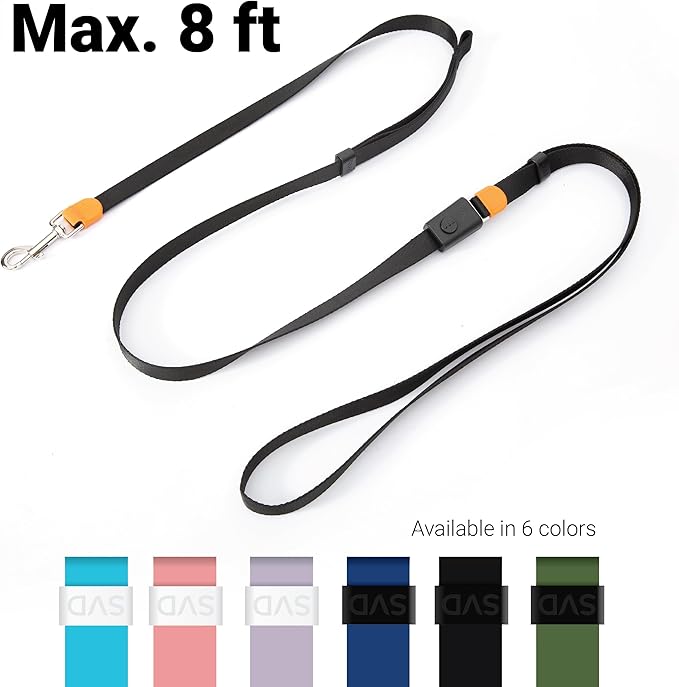 SVD.PET 4-in-1 Hands Free Dog Leash, Versatile Crossbody Dog Leash with Easy Release Buckle, Adjustable Waist Fit for Walking, Jogging and Running Your Pet (Black)