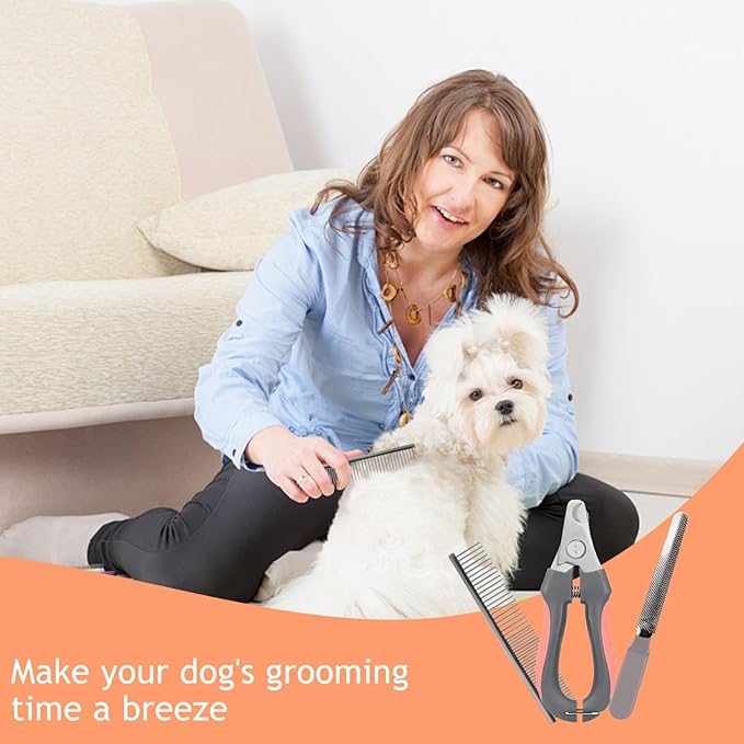 Paws n' Cradle Dog Grooming Hammock Harness for Dogs & Cats - Complete Kit with Adjustable Leg Fittings, Comb, Nail Clipper, File, Hook & Loop Strap, Adjustable Hanging Straps & Snap Hooks (Small)