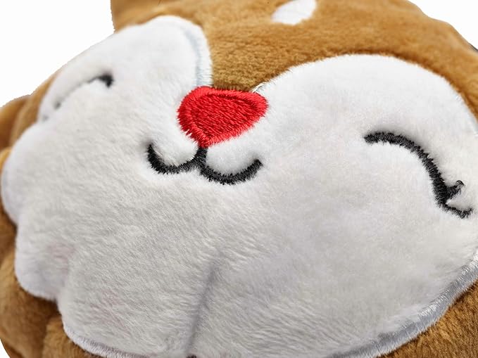 Flourish Pets 2 in 1 Large Prancer Christmas Multi-Layer Chew Toy for Active Dogs | Non-Toxic BPA Free Double Stitched Soft Fabric and Long-Lasting Dog Plush Toys (5" Prancer) (Large Prancer FBM)