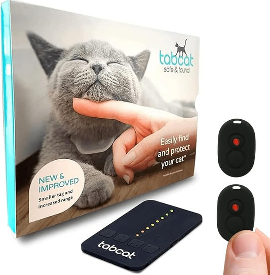 Tabcat V2 Cat & Kitten Tracker - More Accurate Than GPS - No Monthly Fee or Subscription - Includes 2 Homing Tags - Up to 500ft Range - Small & Lightweight Tags Perfect to Find Indoor & Outdoor Cats