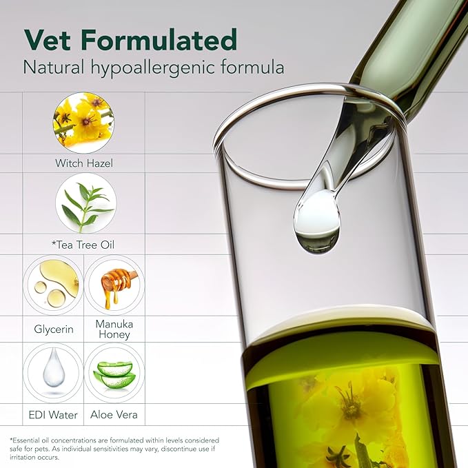 Dog Ear Cleaner Wipes, Dog Ear Infection Treatment, Hypoallergenic Ear Wipes Finger for Dogs & Cats, Gently Relief Ear Itching, Inflammation, Remove Wax, Dirt & Stop Smelly, 50 Count