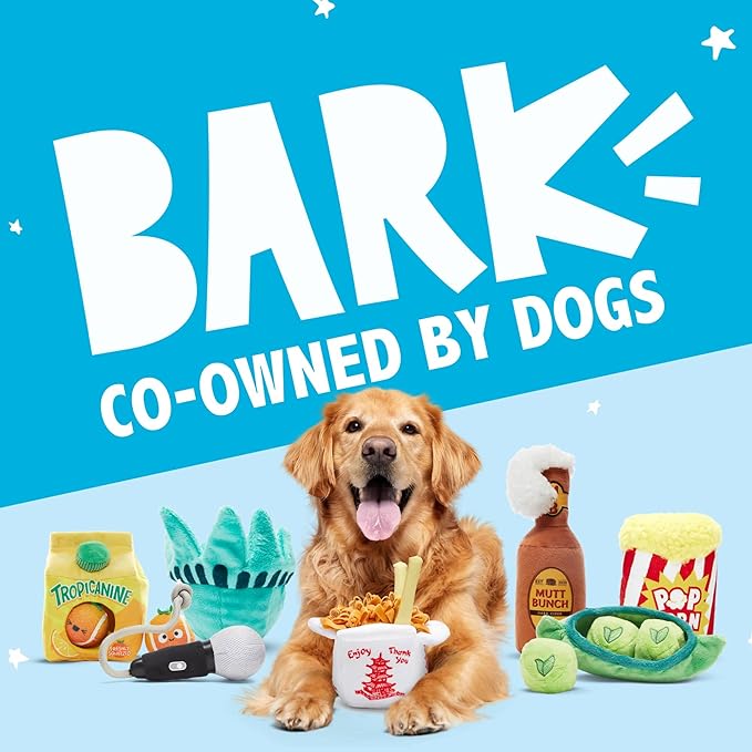 Barkbox Red Whine Milkshake Dog Toy – Squeaky Dog Toys – Plush Dog Toys – Puppy and Pet Toys for X-Small to Small Dogs