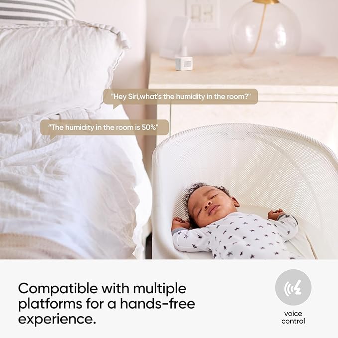 Onvis Smart Motion Sensor, Wireless Home Security System, PIR Motion Detector, Hygrometer, Thermometer,Works with Apple HomeKit-Thread