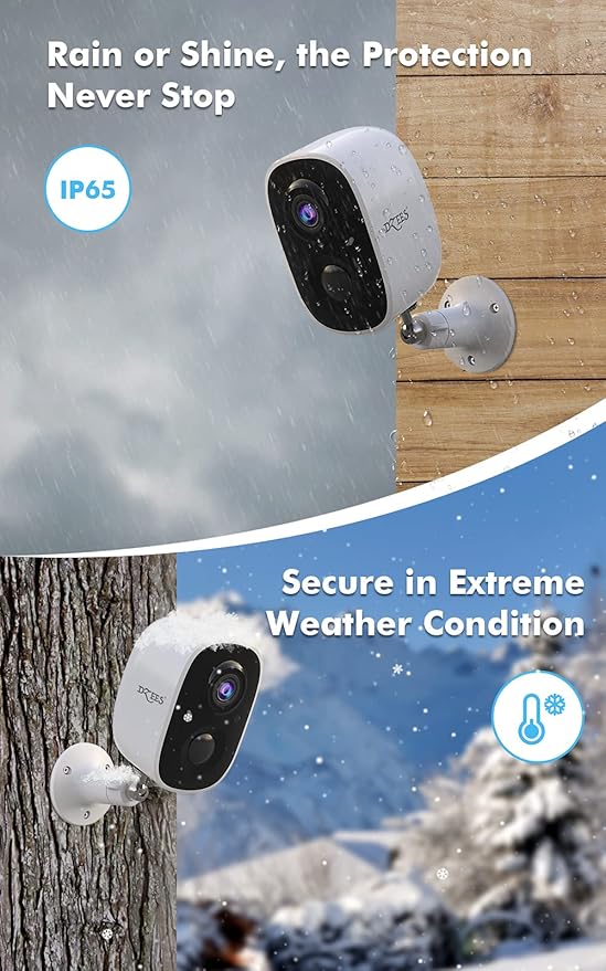 Dzees 2K Security Cameras Wireless Outdoor, Battery Powered AI Motion Detection Spotlight Siren Alarm WiFi Surveillance Indoor Home Camera, Color Night Vision, 2 Way Audio, SD/Cloud IP66, 4 Pack