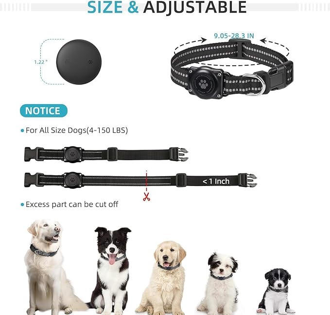 GPS Tracker for Dogs, Mini GPS Cat Tracker, Smart Pet Activity Tracker (iOS Only), No Monthly Fee, Compatible with Apple Find My, Anti-Lost, Finder Tag for Vehicles/Pets/Kids/Items (2 Pack)