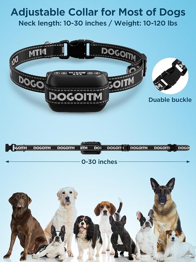 Wireless Dog Fence, GPS Wireless Dog Collar with 3 Correction Modes, Pet Containment System with AI Smart Signal, Electric Dog Fence Collar for Outdoor Use Only.