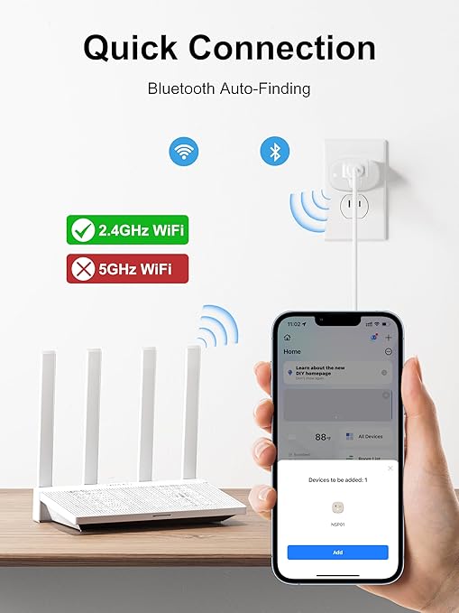 Smart Plug, Smart Plugs That Work with Alexa & Google Home, Smart Outlet with Retome Control, Timer & Schedule, WiFi Outlet for Home, No Hub Required, 2.4GHz Wi-Fi Only, 4 Pack