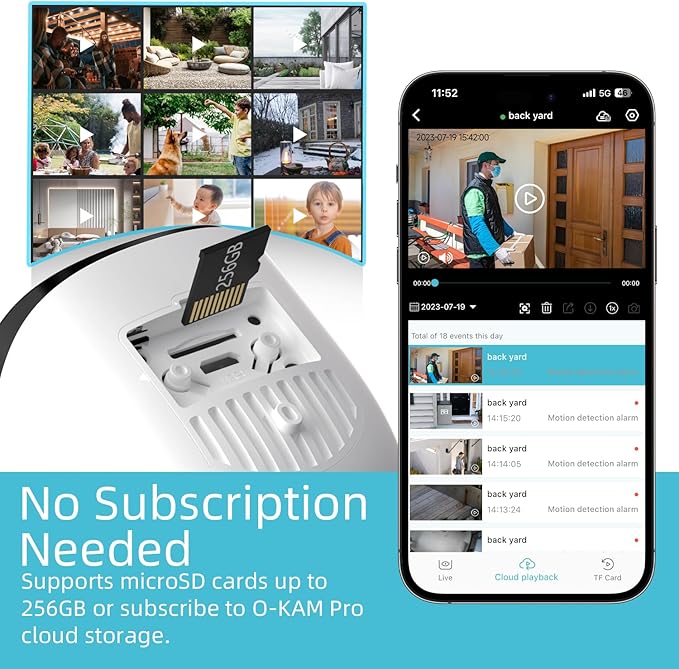 4PC 2.4G/5GHz WiFi Security Cameras Wireless Outdoor,2K Battery Home Security Camera with AI Detection,Siren, Surveillance Indoor Home Camera,Color Night Vision,2-Way Talk,IP65, Cloud/SD,Works Alexa G