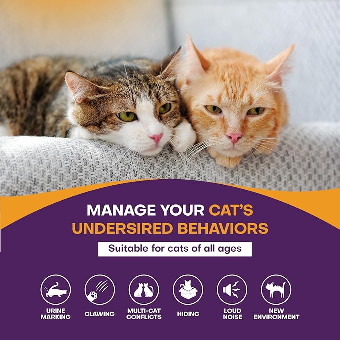 Cat Calming Diffuser 5 Pack Includes 2 Diffusers Machines & 3 Refills Pheromone Plug-In for Cats Reduce Anxiety Aggression Stress Scratching & Spraying Long Lasting Calming Diffuser Kit for All Cats