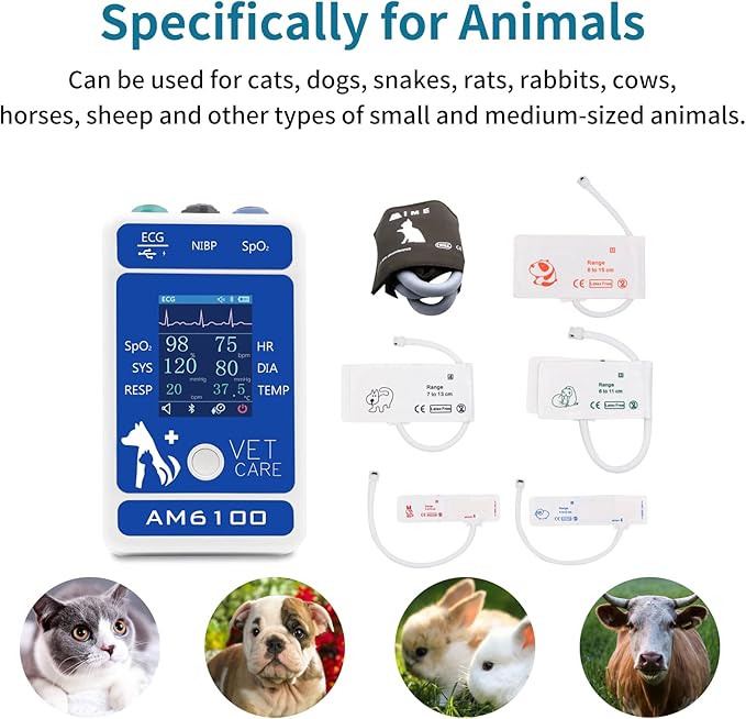BERRY Veterinary Monitor for Pet,Data storage, analysis, export, Monitoring 6 Parameters for Animal(include Dogs and Cats) as Clinical Equipment