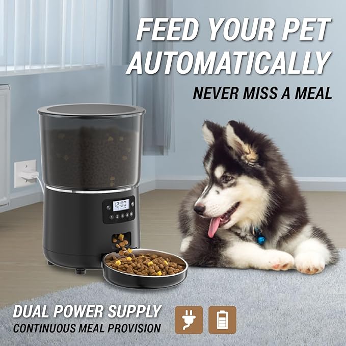 Automatic Dog Feeder Timed Food Dispenser for Dog Pet | Patented Anti-Cockroach Design Easy Clean