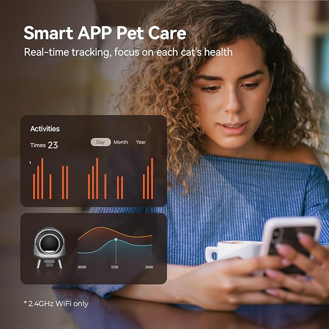 Self Cleaning Litter Box - G1 Automatic Cat Litter Box for Cats, Robot with Large Openning/Odor-Control/Dual Safety Protection