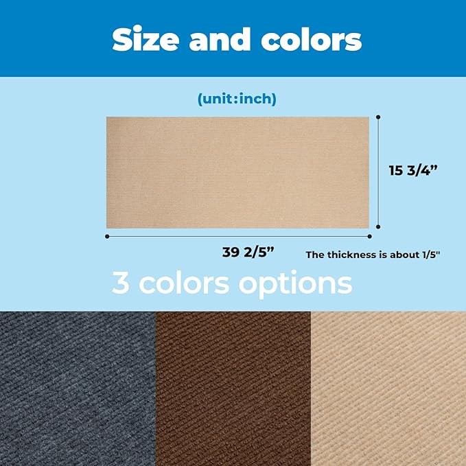 Best Pet Supplies Catify Cat Scratcher, Fun Interactive Scratchers, Posts, Poles, Claw Safe, Furniture Saver Indoor Play Support Natural Cat Behaviors Heavy Duty - Beige (39.4 x 15.8)