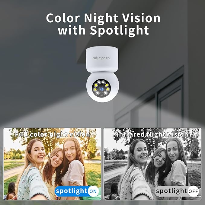 3K Dual-Band WiFi Indoor Camera, Baby Monitor with 24/7 Cloud Recording,AI Motion Tracking & 360° Auto Rotation,Color Night Vision,2-Way Audio,No Blind Spot