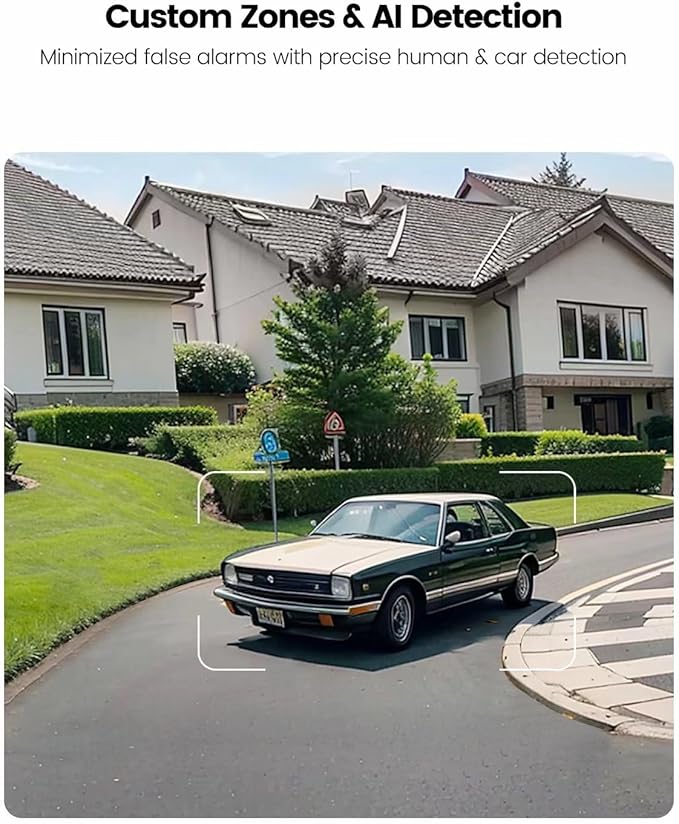 TREATLIFE 5MP Ultra HD 2.4G/5G WiFi Security Camera Outdoor Wired, Cameras for Home Security, Spotlight/Siren, AI Motion Detection, Color Night Vision, 2-Way Audio, Works with Alexa, Google Home, App