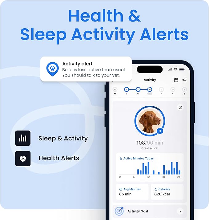 Tractive XL Smart Dog GPS Tracker | Live Pet Tracker with Virtual Fence | Vital Signs Monitoring of Heart & Respiratory Rate | Up to 1-Month Battery Life | Dog Collar Attachment (Adventure Edition)