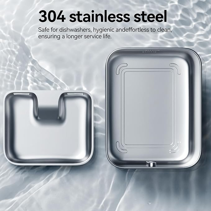 Automatic Stainless Steel cat Water Fountain for Pets Indoor, Wireless Metal Dispenser, Cordless Battery Operated Dog Drinking Fountains, Rechargeable Waterer with Motion Sensor, Black,3.5L 6 Filters