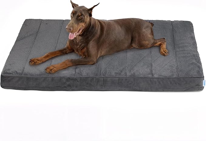 Dog Bed for XX Large Dog - Orthopedic Pet Beds with Memory Foam, Waterproof Removable Washable Cover with Non-Slip Bottom, Grey, 47" L x 29" W x 3" H