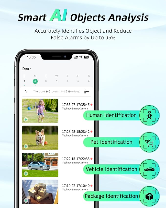Solar Camera Outdoor Wireless, 2.4GHz Wi-Fi Security Camera with AI Motion Detection, Cameras for Home Security with 2K Color Night Vision, Two-Way Talk, IP66 Weatherproof, Cloud/SD Storage