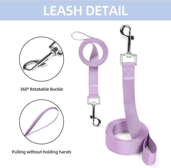 Small Dog Harness and Leash Set, Breathable Mesh Puppy Harness, Adjustable Dog Harness for Small Medium Large Dogs, No-Pull Pet Harness for Daily Walking (Pink, S)