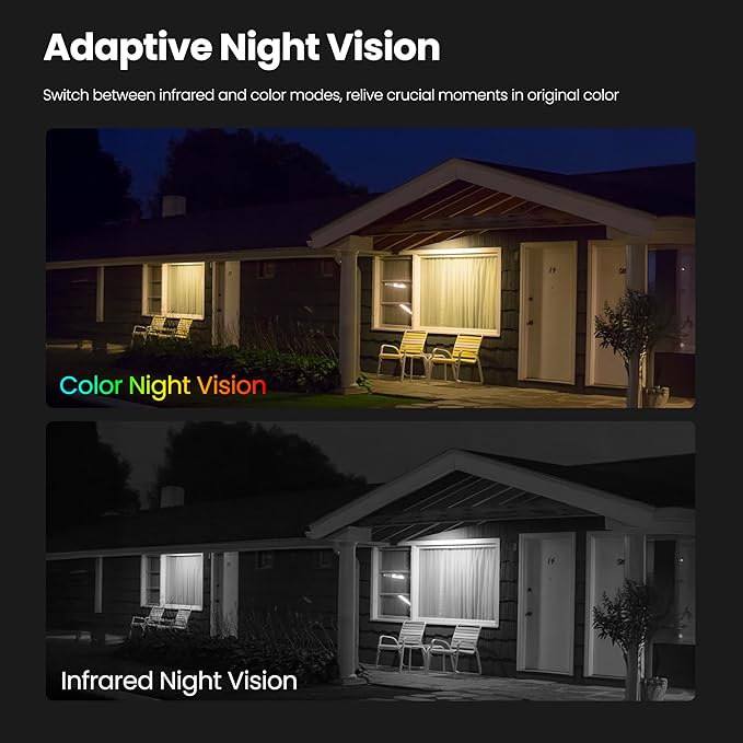 2K Security Camera Indoor/Outdoor, Pet Camera, Baby Monitor, Magnetic Mount, AI Detection, Color Night Vision, SD & Cloud Storage, Works with Alexa, 10FT Extra-Long Cable