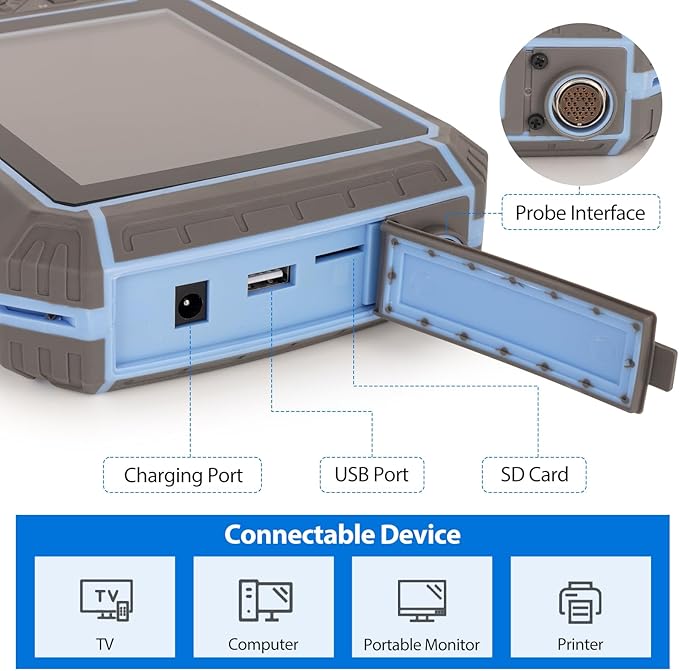 2025 Upgraded Veterinary Ultrasound Machine - with 3.5MHz Convex Probe, Pregnancy Portable Handheld Scanner B-Ultra Sound for Cattle, Horse, Pigs, Sheep, Cats, Dogs, Rabbit, Fish