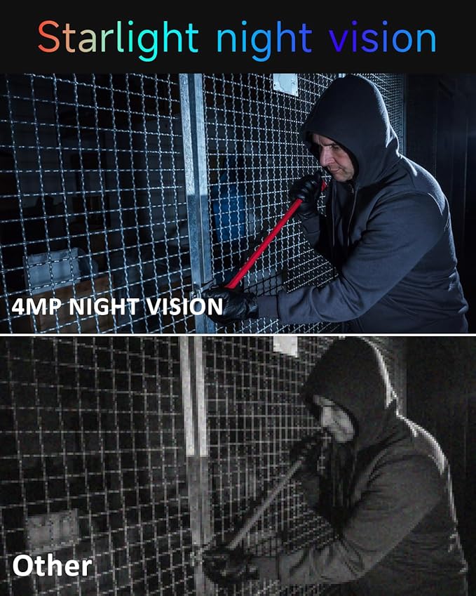 5G Security Cameras Wireless Outdoor 4pack, 2K Battery Powered Camera for Home Security with IP65, SD/Free Cloud Storage, No Monthly Fee, AI Motion Detection, Color Night Vision, 2-Way Audio,Alexa