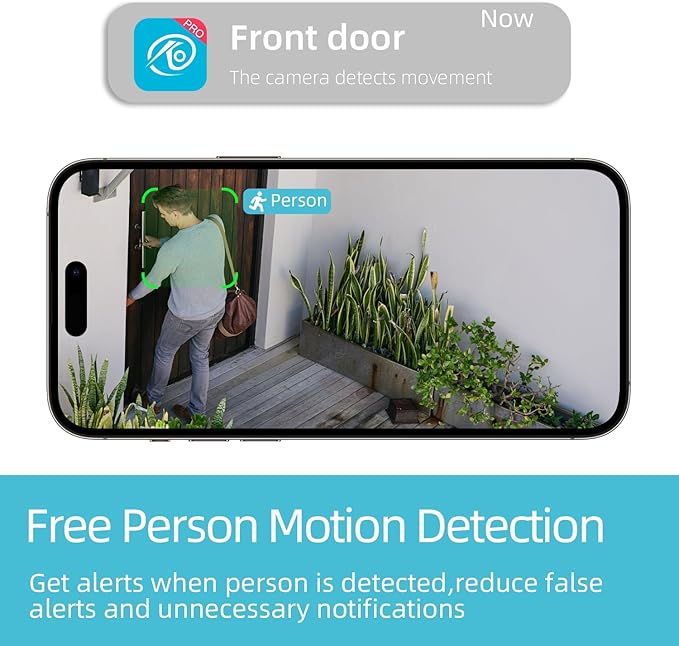 Rraycom 2Pack 5G/2.4G WiFi Security Cameras Wireless Outdoor, 2K Battery Powered Cameras for Home Security with AI Motion Detection, Color Night Vision, Siren, 2-Way-Audio, Works/Alexa,Waterproof