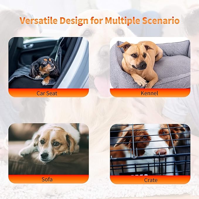 NWK Self Warming Thermal Pet Mat for Dogs and Cats, Body Heat Reflecting Cat Bed Mat, Washable, for Sofa & Crate & Kennel & Car Seat (Obsidian Black, Medium (28'' X 19'' X 0.4''))