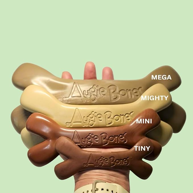 Non-Toxic Dog Toys - Sustainable Peanut Butter Flavored Dog Chew Toys for Aggressive Chewers - Plant-Based Bioplastic Pet Toys - Made in The USA (Mega)