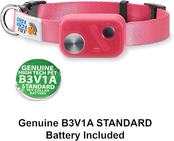 MS-5 Econ Series Automatic Pet Door Collar by High Tech Pet Brand - Value Priced Dependable Performance - Waterproof - Rugged - Battery Included - USA Support (Pink)